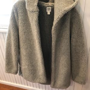 DYLAN grey thick fuzzy jacket.